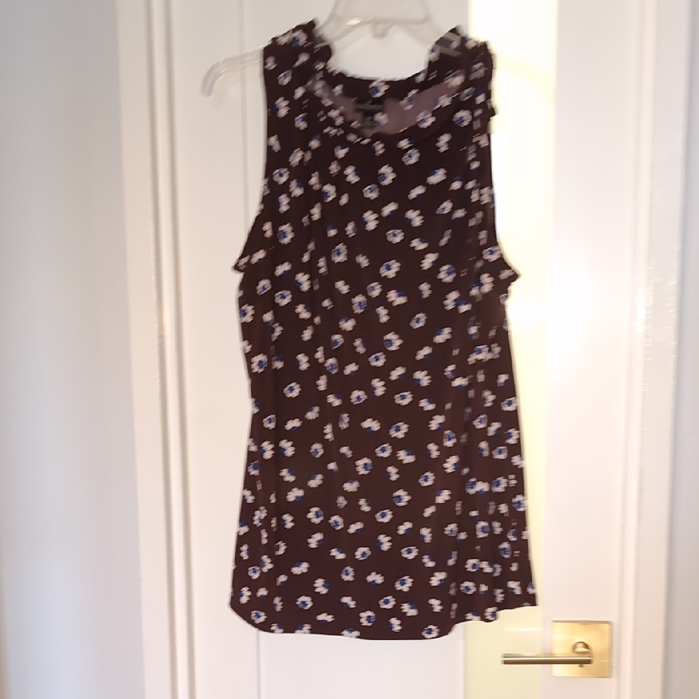 Worthington wINE Floral Blouse